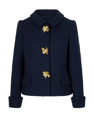 Real Housewives of SLC Meredith Marks Blue Tweed Jacket - view 2