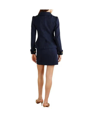 Real Housewives of SLC Meredith Marks Blue Tweed Jacket - view 3