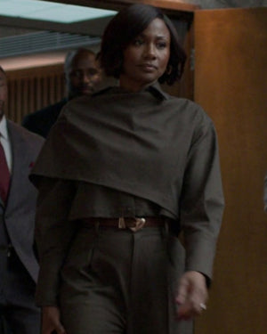 Reasonable Doubt S04 Emayatzy Corinealdi Brown Draped Top