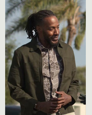 Reasonable Doubt S04 McKinley Freeman Floral Print Olive Shirt