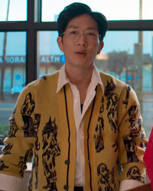 Reasonable Doubt S04 Tim Jo Masked Man Graphic Cardigan
