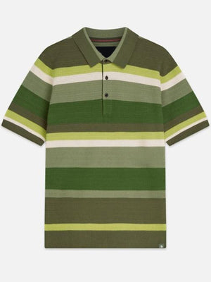 Reasonable Doubt S4 Tim Jo Stripe Textured Polo Shirt