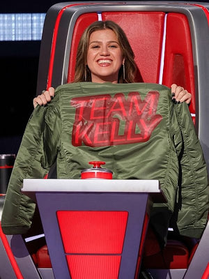 S30 The Voice Team Kelly Olive Bomber Jacket