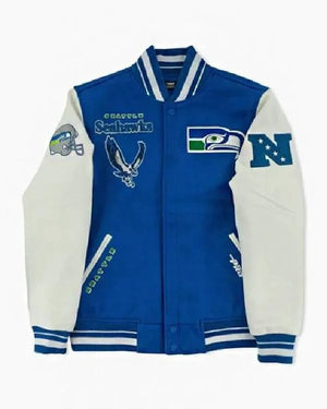 Retro Royal Blue Varsity Letterman Jacket
