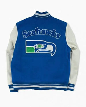 Retro Royal Blue Varsity Letterman Jacket - view 2