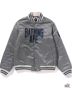 Solid Camo NYC Logo Nylon Varsity Jacket