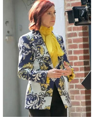 Elsbeth S04 Carrie Preston Blue Printed Blazer - view 2