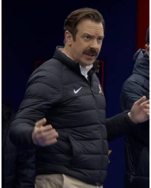 Ted Lasso S04 Jason Sudeikis Black Puffer Jacket - view 2