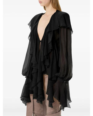 The Voice S30 Dakota Cohen Black Ruffle Blouse - view 4