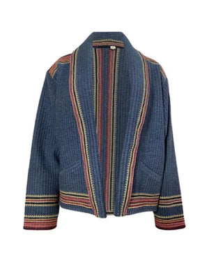 The Morning Show S04 Blue Striped Cardigan
