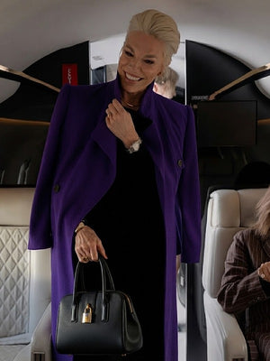 Ted Lasso S4 Hannah Waddingham Purple Belted Coat