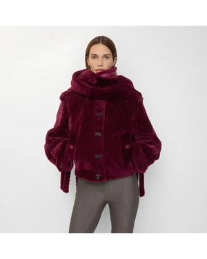The Celebrity Traitors S02 Jerry Hall Shearling Jacket - view 3