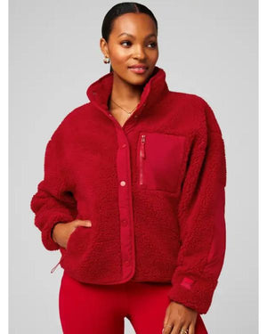 The Celebrity Traitors S02 Hannah Red Fry Teddy Jacket