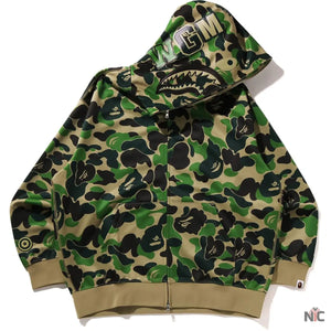 Abc Camo Polyester Relaxed Fit Shark Full Zip Hoodie M