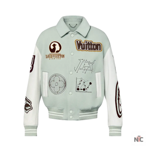 Aqua & White Varsity Jacket
