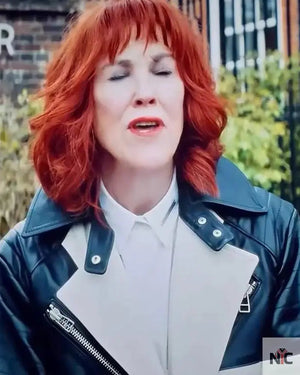 Beetlejuice Beetlejuice 2024 Delia Deetz Leather Coat