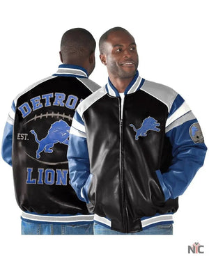 Detroit Lions Inspired Home Team Leather Jacket