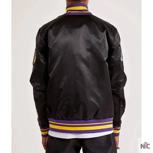 LA Lakers Inspired 17X Champions Varsity Satin Jacket