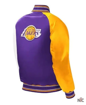 Lakers Starter Inspired Raglan Varsity Jacket