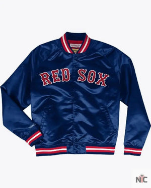 Lightweight Satin Jacket Boston Red Sox Inspired