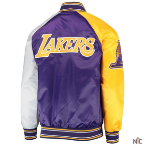 Los Angeles Lakers Inspired Reliever Multi Color Varsity Jacket