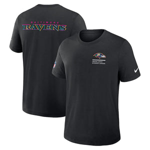 Baltimore Ravens Nike Black 2025 NFL Crucial Catch Tri-Blend Dri-FIT T-Shirt