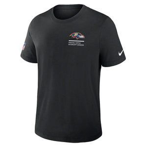 Baltimore Ravens Nike Black 2025 NFL Crucial Catch Tri-Blend Dri-FIT T-Shirt