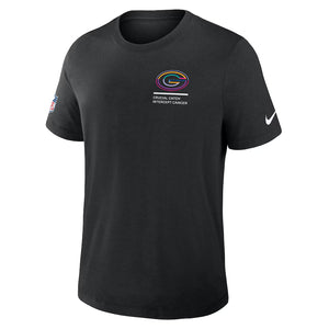 Green Bay Packers Nike Black 2025 NFL Crucial Catch Tri-Blend Dri-FIT T-Shirt