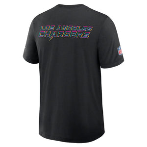 Los Angeles Chargers Nike Black 2025 NFL Crucial Catch Tri-Blend Dri-FIT T-Shirt