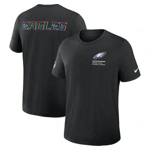 Philadelphia Eagles Nike Black 2025 NFL Crucial Catch Tri-Blend Dri-FIT T-Shirt