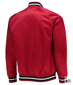 Miami Heat Inspired Hardwood Classics Red Satin Jacket