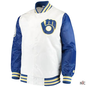 Milwaukee Brewers Inspired The Legend White Satin Jacket