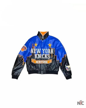 NBA Team NY Knicks Inspired Jeff Hamilton Leather Jacket