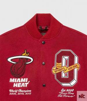 OVO Miami Heat Inspired Varsity Jacket
