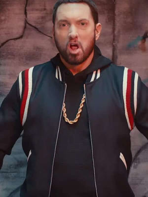 Eminem Godzilla Varsity Jacket - detail view