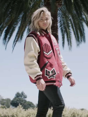 Chloe Grace Moretz Varsity Jacket - side view