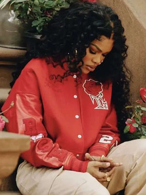 Teyana Taylor Red Varsity Jacket