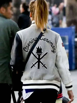 Jessica Alba Oc Varsity Jacket - detail view