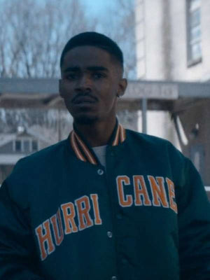 B Mickie Black Mafia Family Varsity Jacket - side view
