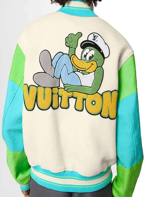 Rainbow Playground Varsity Jacket - back view