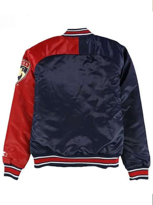 Florida Panthers White Varsity Jacket - back view