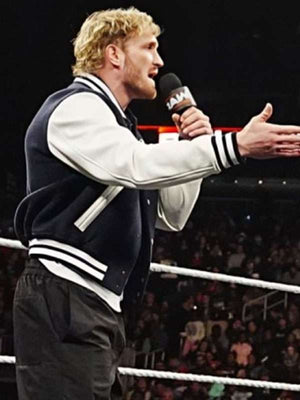 Logan Paul WWE Raw 2025 Varsity Jacket - back view