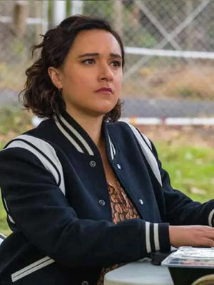 Hana Gibson Fbi Most Wanted Black Varsity Jacket - side view