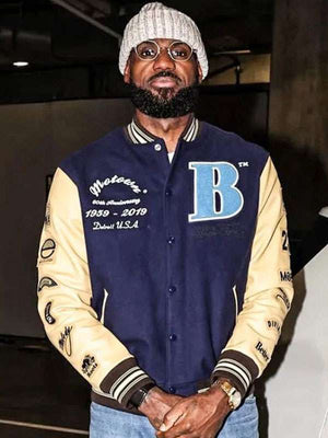 Lebron James Motown Varsity Jacket - side view