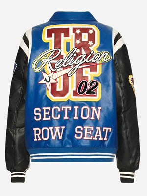 Jersey Shore Family Vacation Pauly D Varsity Jacket - back view