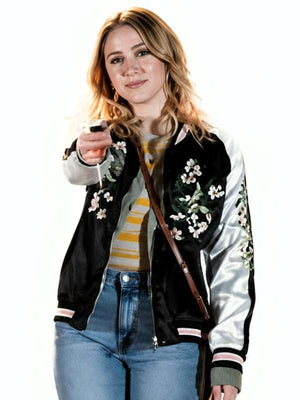 All Night Wrong Maria Bakalova Varsity Jacket - alternate view
