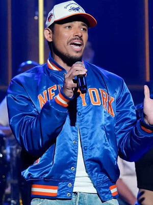 The Tonight Show Anthony Ramos Blue Varsity Jacket