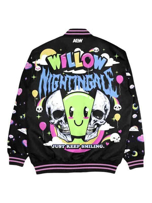Willow Nightingale AEW Blue Varsity Jacket