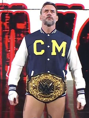 CM Punk Steiner Bros Varsity Jacket - side view