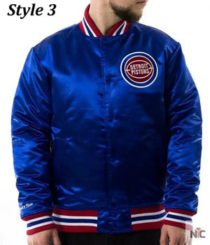 Starter 90’s NBA Detroit Pistons Inspired Blue Jacket.